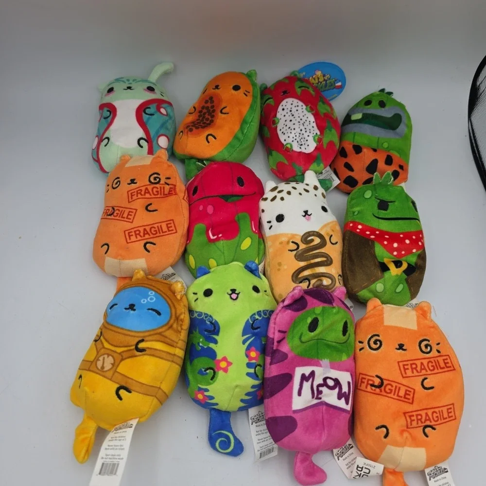 Cats vs Pickles AND Kittens vs Gherkins Lot Of 48 Plush Bean Toys